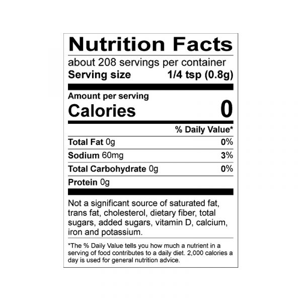 Premium Spice Blend Nutrition Info
